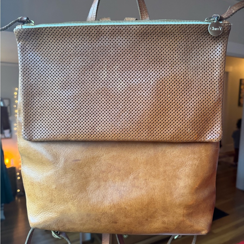 Clare V Brown Leather Backpack - Picture 5 of 5